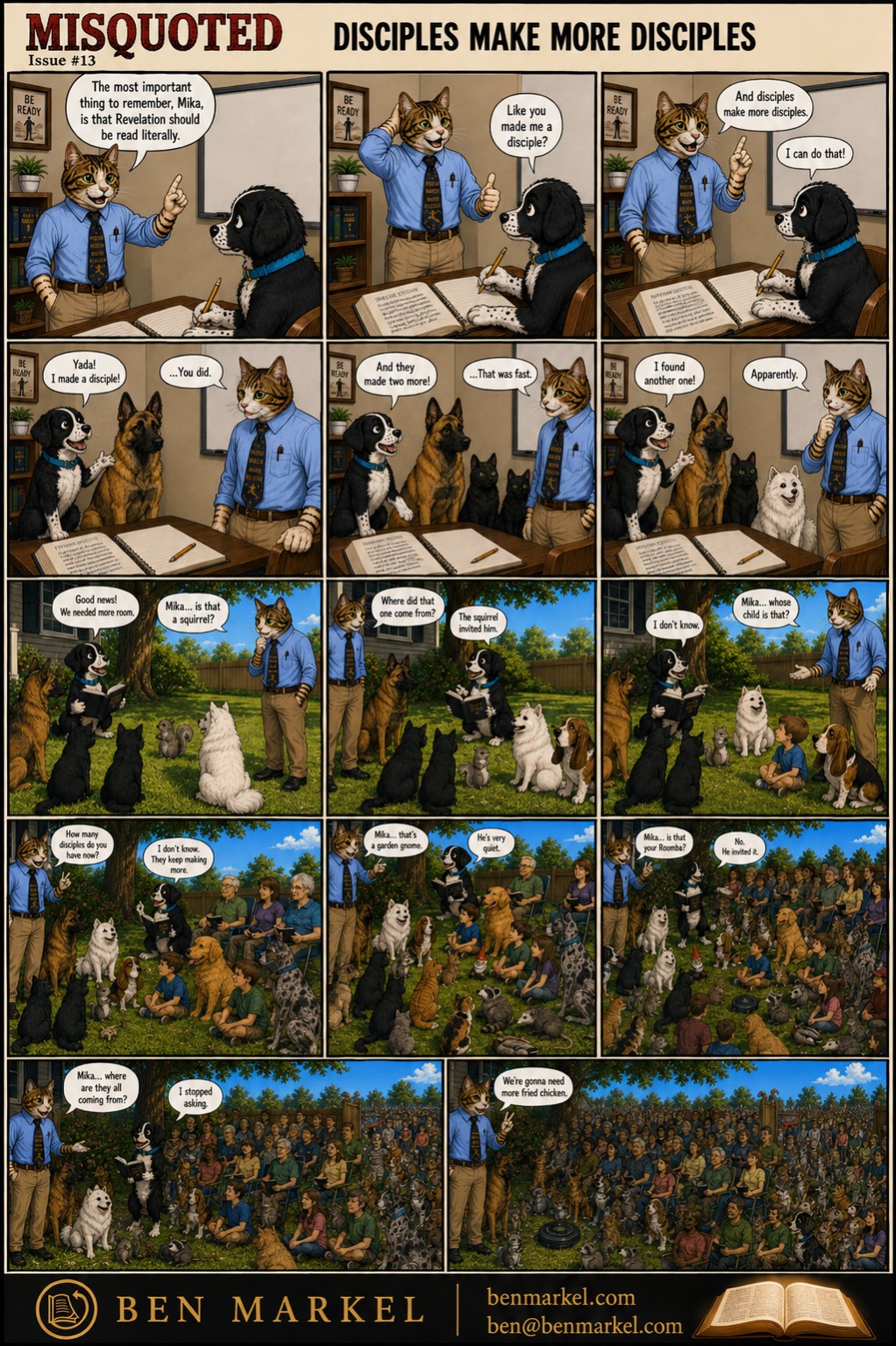 Misquoted Issue 13 Disciples Make More Disciples comic featuring Yada and Mika.