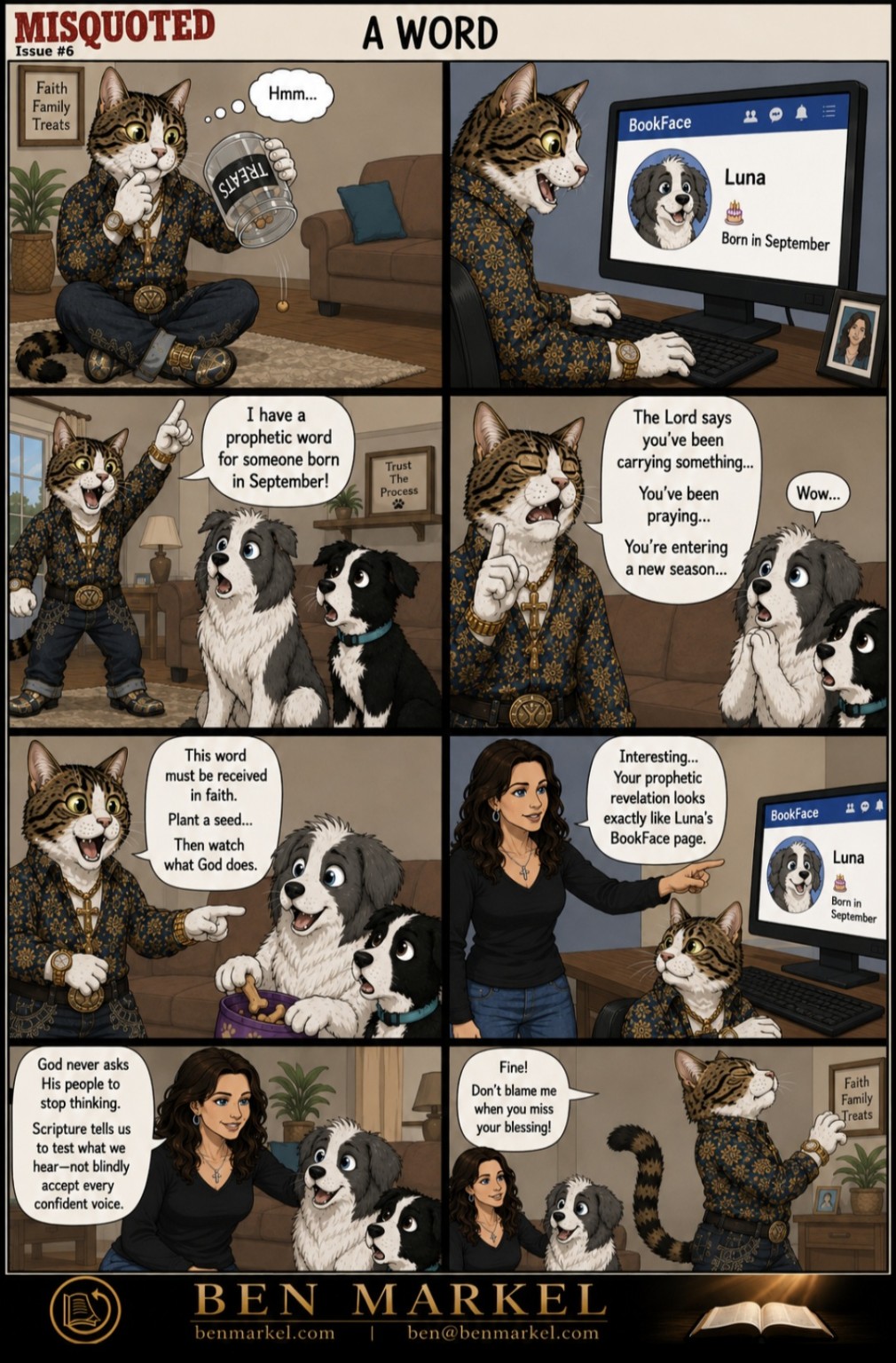 Misquoted Issue 6 A Word comic featuring Yada, Luna, and Erika.